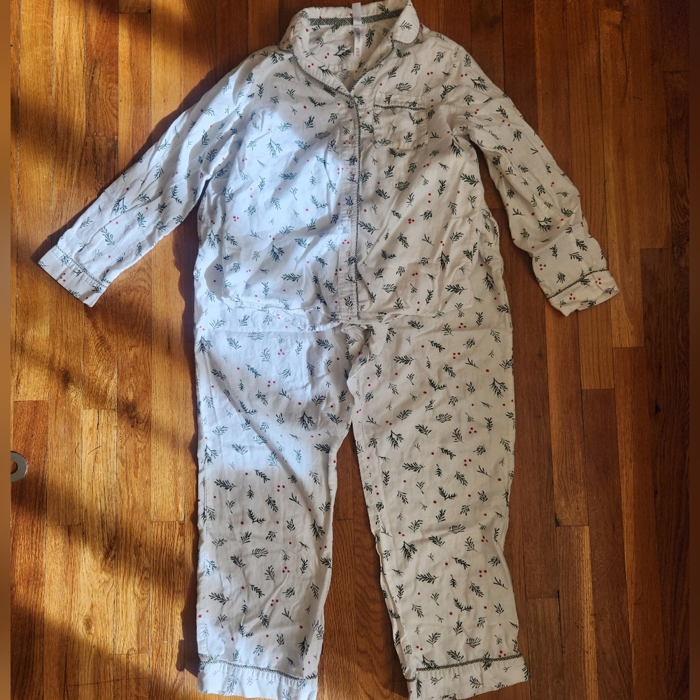 Gilligan & Omalley Cotton Holly and Red Berry Two Piece Pajama Set Size XXL